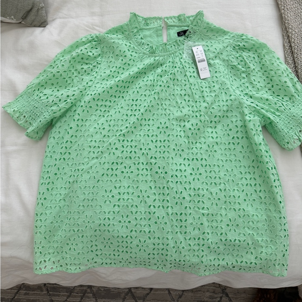 J Crew eyelet blouse